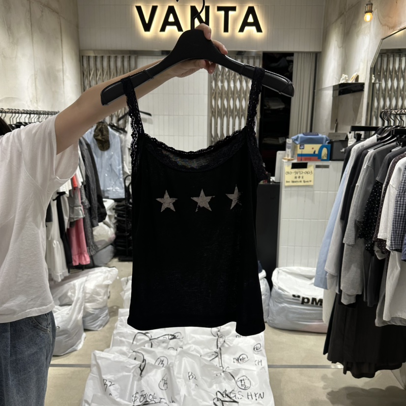 VANTA韓國代購女士新品職業26夏季人氣推薦熱賣時尚吊帶背心VANTA吊帶/背心圖色2黑色