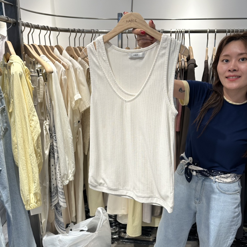 HABLE韓國東大門直郵女士新品26春夏人氣時尚職業吊帶背心HABLE吊帶/背心圖色1