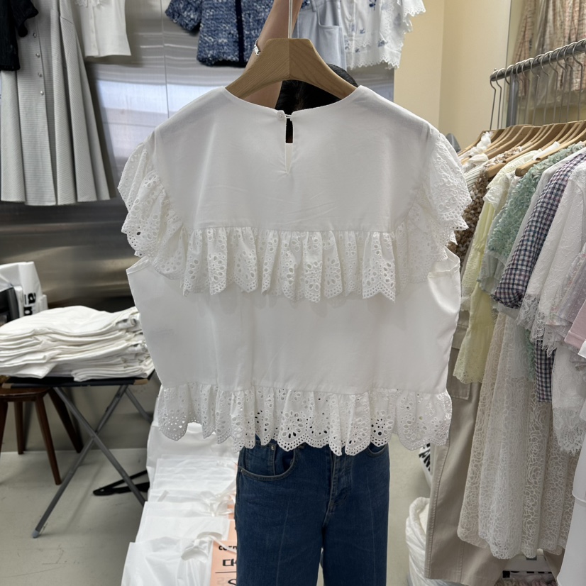 CORNER韓國代購女士新款時尚人氣推薦26夏季熱賣襯衫蕾絲衫CORNER.302襯衫/蕾絲衫