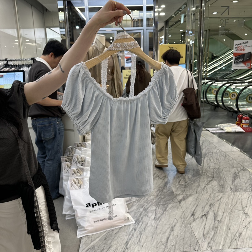 FOUNDATION韓國東大門代購女士新款職業襯衫蕾絲衫含圍巾FOUNDATION襯衫/蕾絲衫