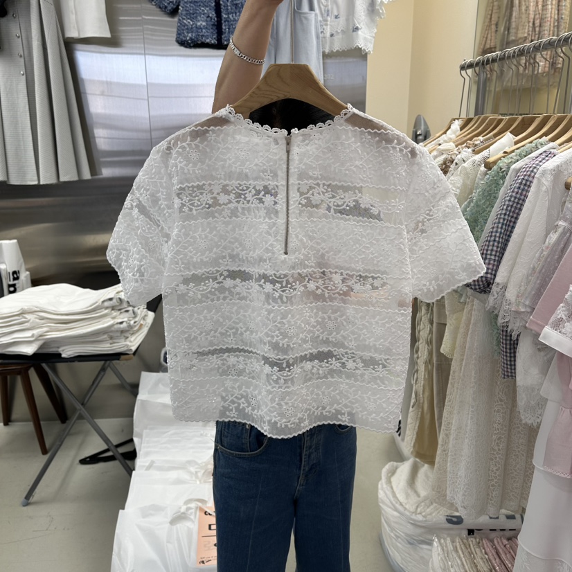 CORNER韓國代購女士新款職業熱賣人氣26春夏時尚襯衫蕾絲衫CORNER.302襯衫/蕾絲衫