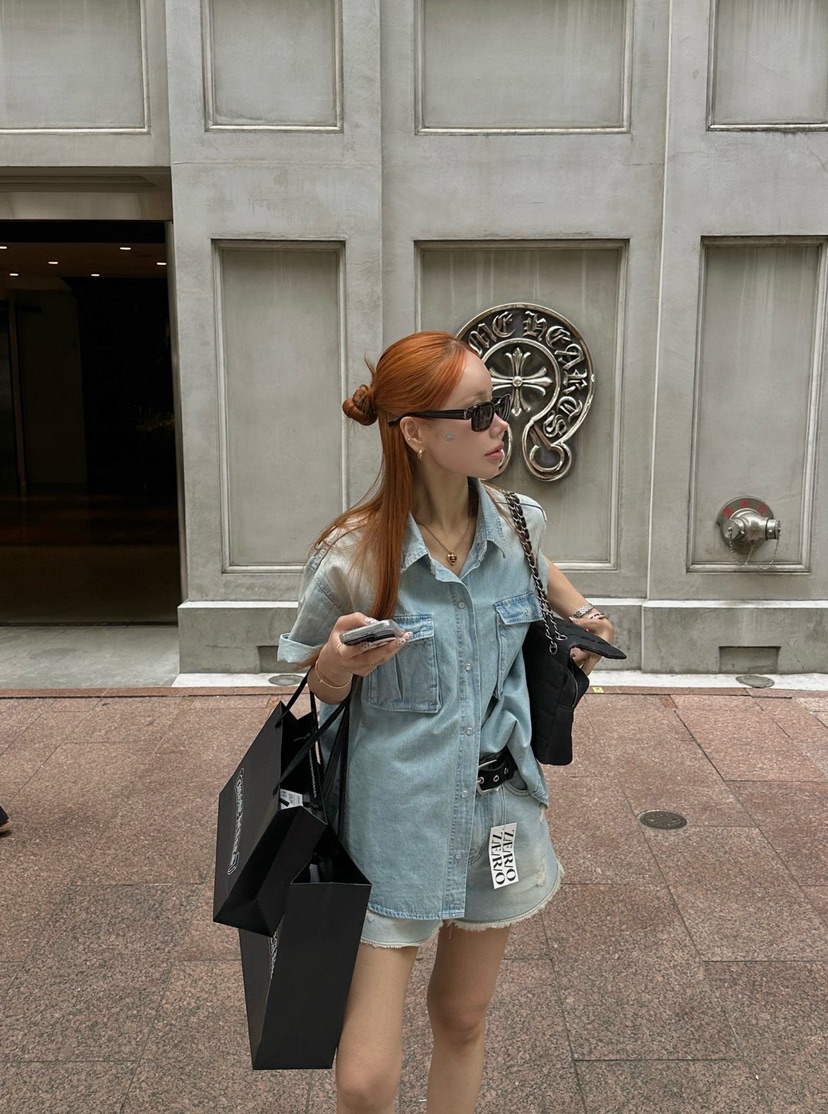 ZEROZERO韓國東大門代購女士新品休閑人氣襯衫蕾絲衫雙口袋ZEROZERO襯衫/蕾絲衫