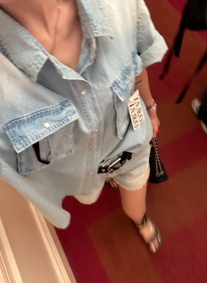 ZEROZERO韓國東大門代購女士新品休閑人氣襯衫蕾絲衫雙口袋ZEROZERO襯衫/蕾絲衫