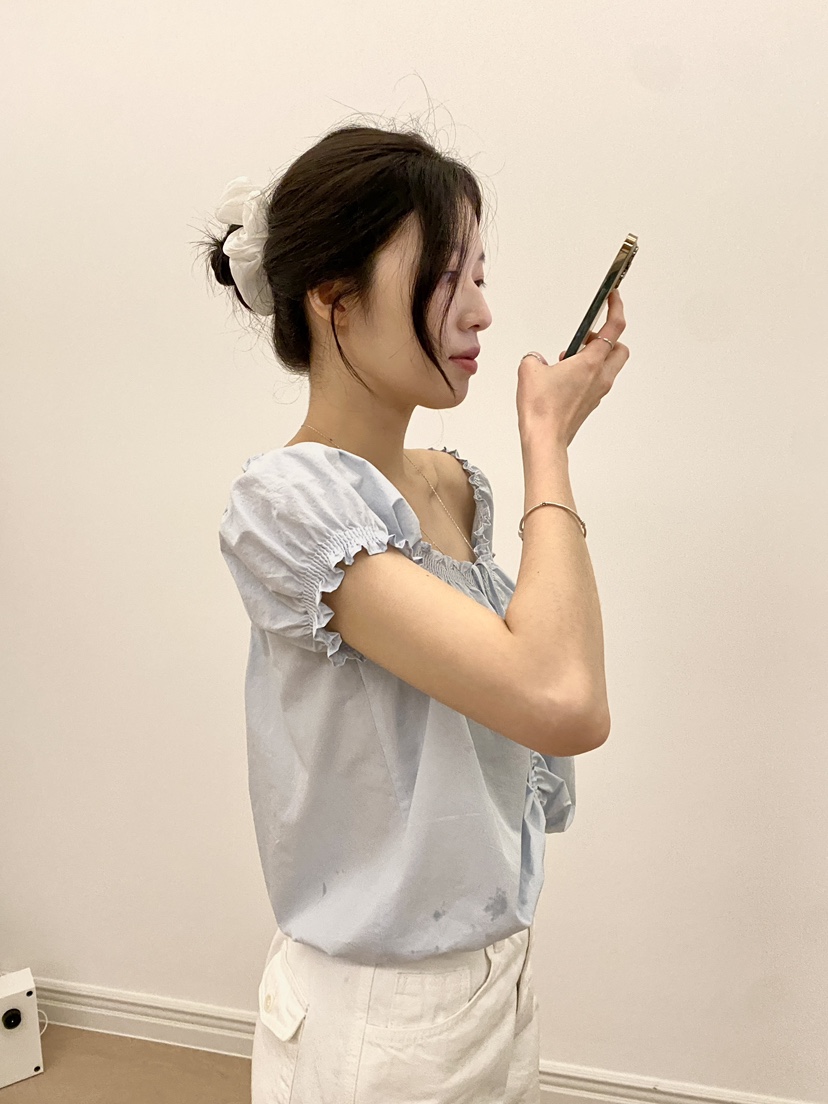 ERUME韓國東大門代購女裝新品人氣休閑時尚熱賣襯衫蕾絲衫ERUME襯衫/蕾絲衫