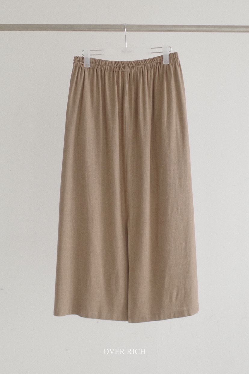 OVER RICH韓國東大門直郵女裝新品26春夏職業長裙亞麻布OVER RICH長裙