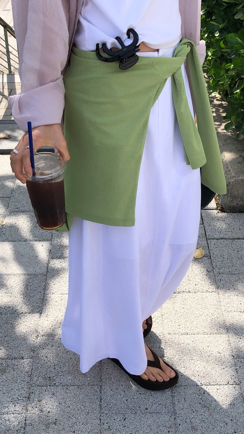 OVER RICH韓國東大門直郵女裝新品26春夏職業長裙亞麻布OVER RICH長裙