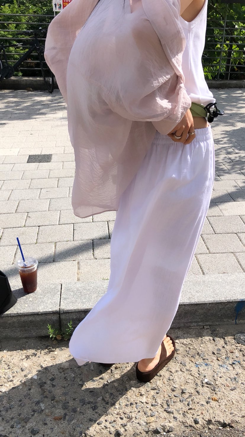 OVER RICH韓國東大門直郵女裝新品26春夏職業長裙亞麻布OVER RICH長裙