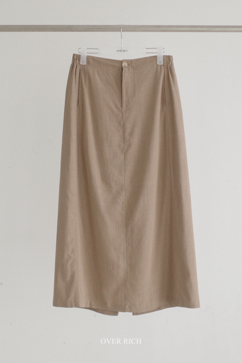 OVER RICH韓國東大門直郵女裝新品26春夏職業長裙亞麻布OVER RICH長裙圖色3