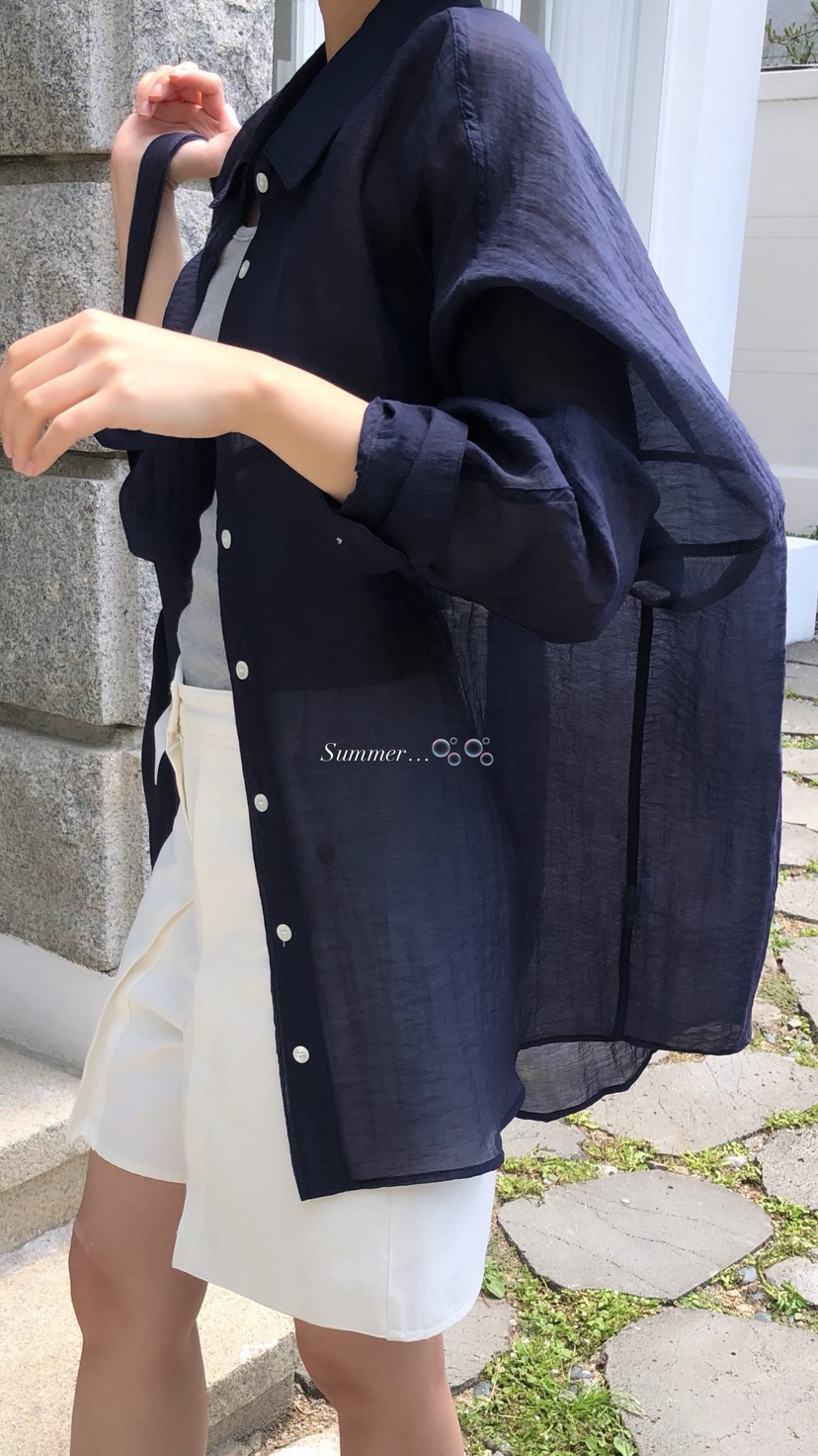 OVER RICH韓國直郵女裝新品推薦休閑26春夏襯衫蕾絲衫透明OVER RICH襯衫/蕾絲衫