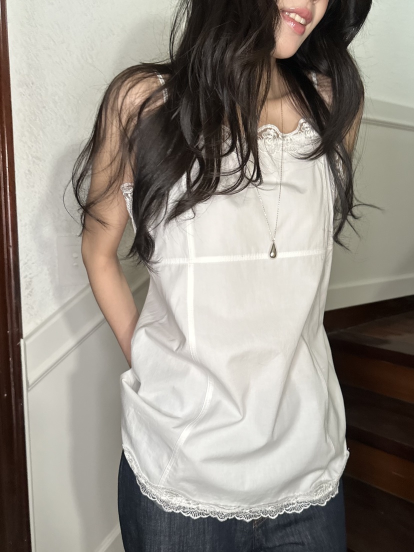 ERUME韓國直郵實拍女裝新品26春夏熱賣人氣26夏季吊帶背心蕾絲ERUME吊帶/背心