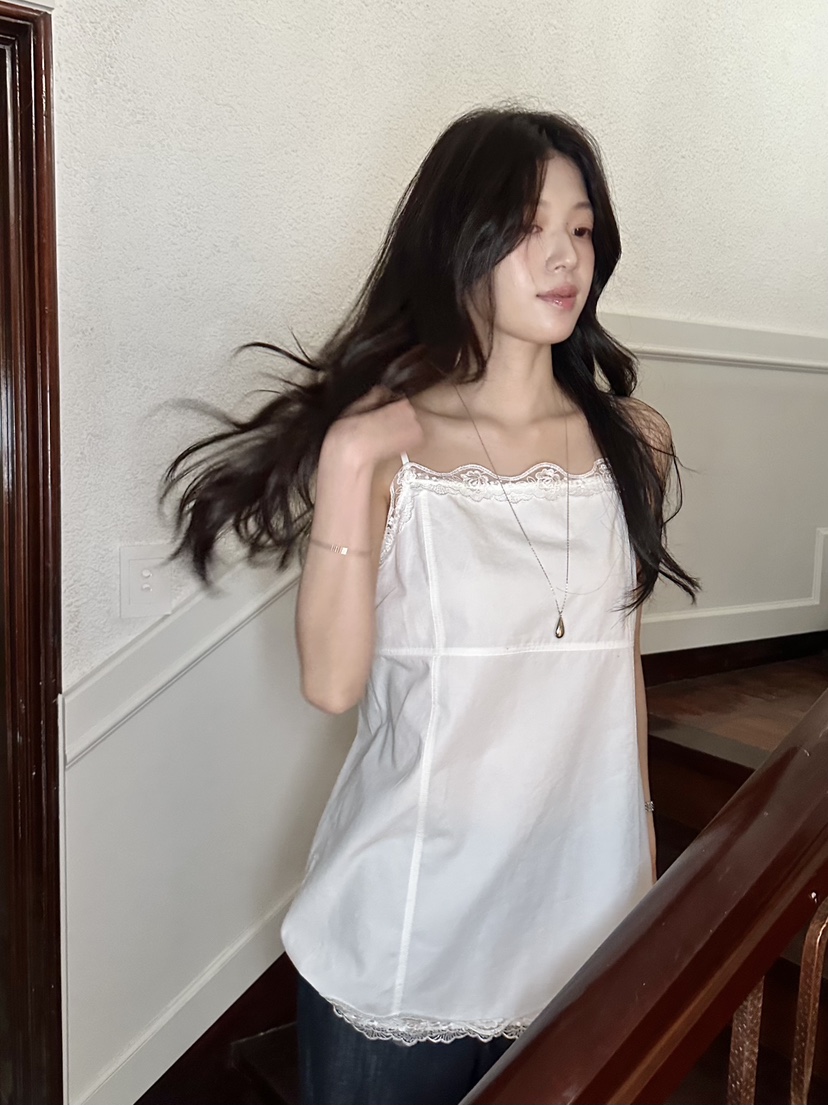ERUME韓國直郵實拍女裝新品26春夏熱賣人氣26夏季吊帶背心蕾絲ERUME吊帶/背心