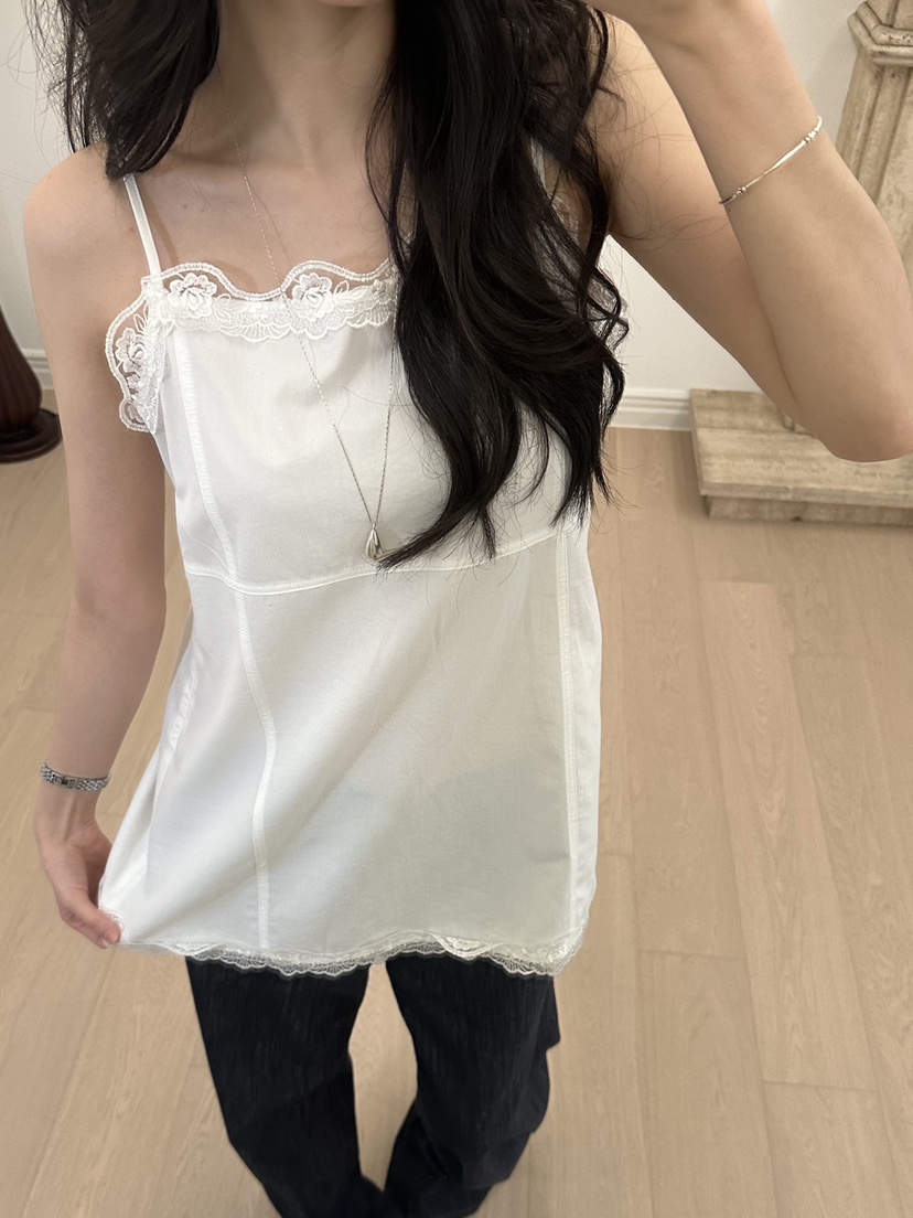 ERUME韓國直郵實拍女裝新品26春夏熱賣人氣26夏季吊帶背心蕾絲ERUME吊帶/背心