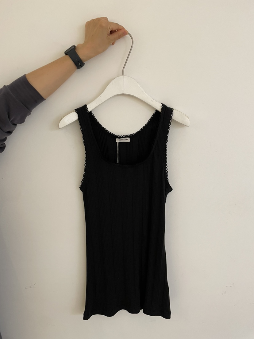 JEONG GAM STUDIOS韓國直郵實拍女裝新品推薦吊帶背心蕾絲無袖羅紋JEONG GAM STUDIOS吊帶/背心圖色4