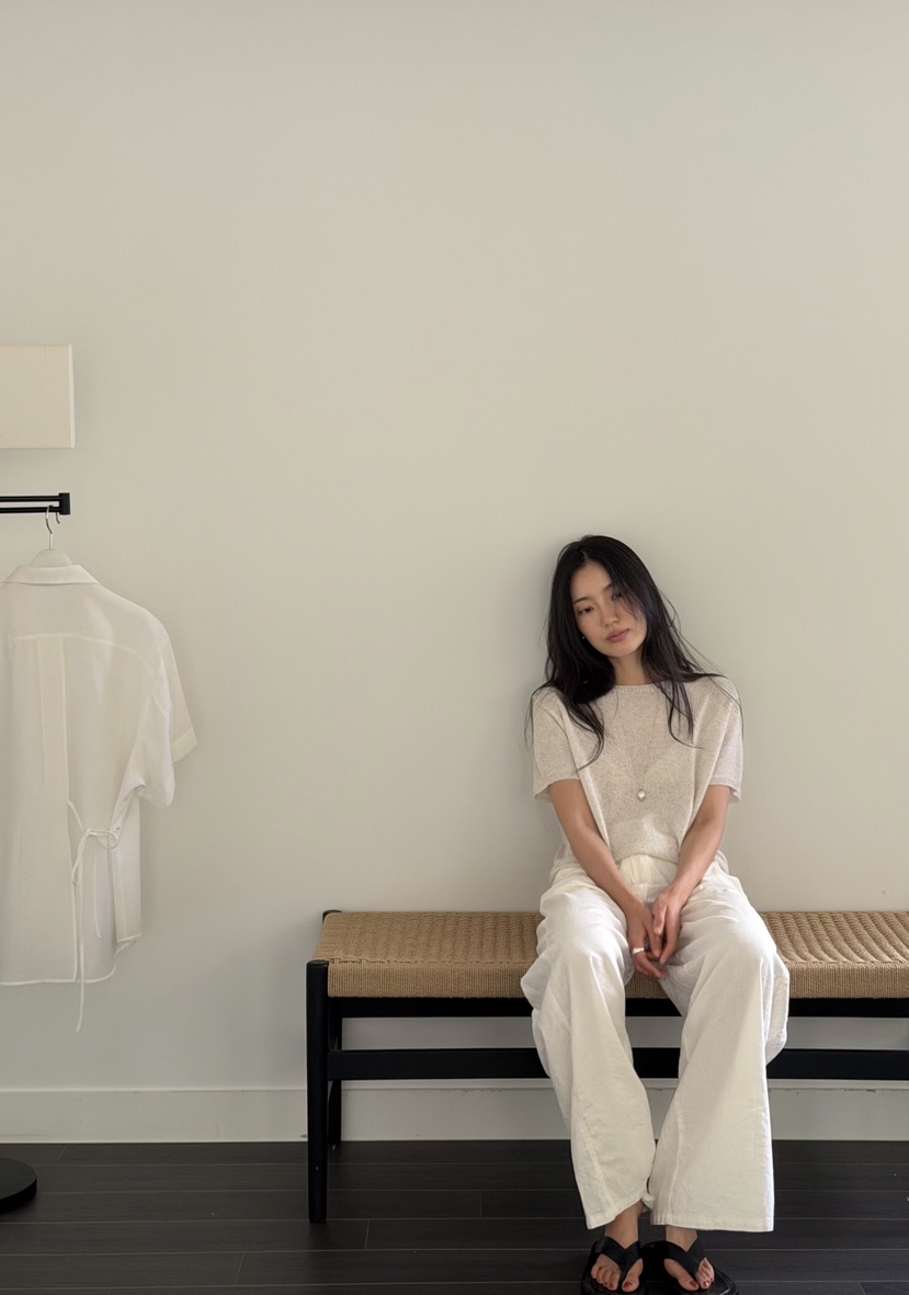 AMY GRACE-A韓國東大門代購女裝新品休閑26春夏針織衫船領AMY GRACE針織衫