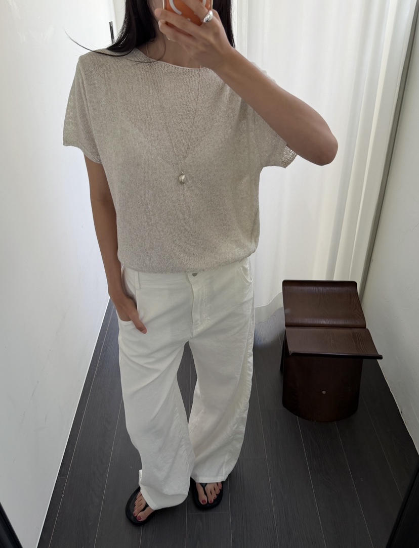 AMY GRACE-A韓國東大門代購女裝新品休閑26春夏針織衫船領AMY GRACE針織衫