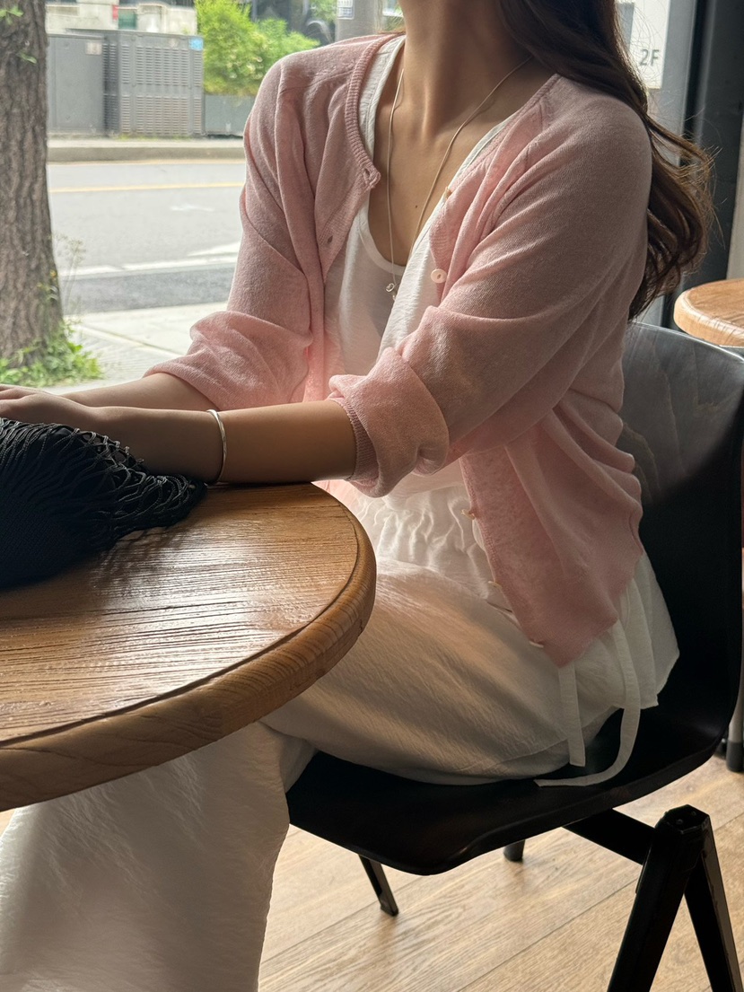 AMY GRACE-A韓國東大門代購女士新品推薦26夏季針織衫亞麻AMY GRACE針織衫