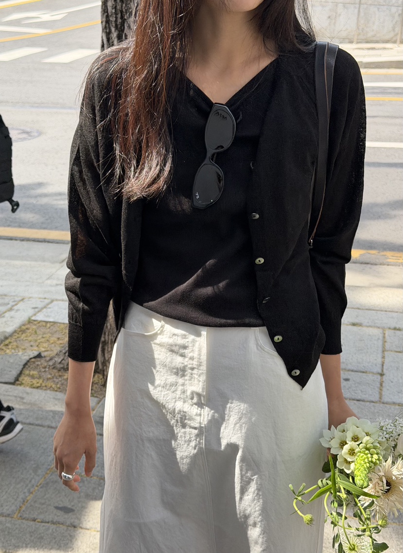AMY GRACE-A韓國東大門代購女士新品推薦26夏季針織衫亞麻AMY GRACE針織衫