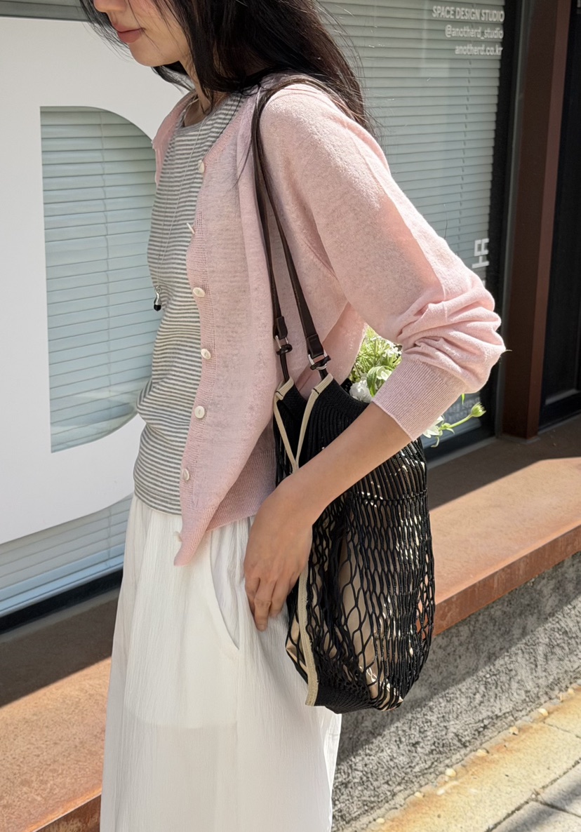 AMY GRACE-A韓國東大門代購女士新品推薦26夏季針織衫亞麻AMY GRACE針織衫