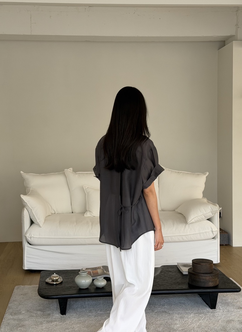 AMY GRACE-A韓國直郵女裝新款時尚26夏季休閑襯衫蕾絲衫AMY GRACE襯衫/蕾絲衫