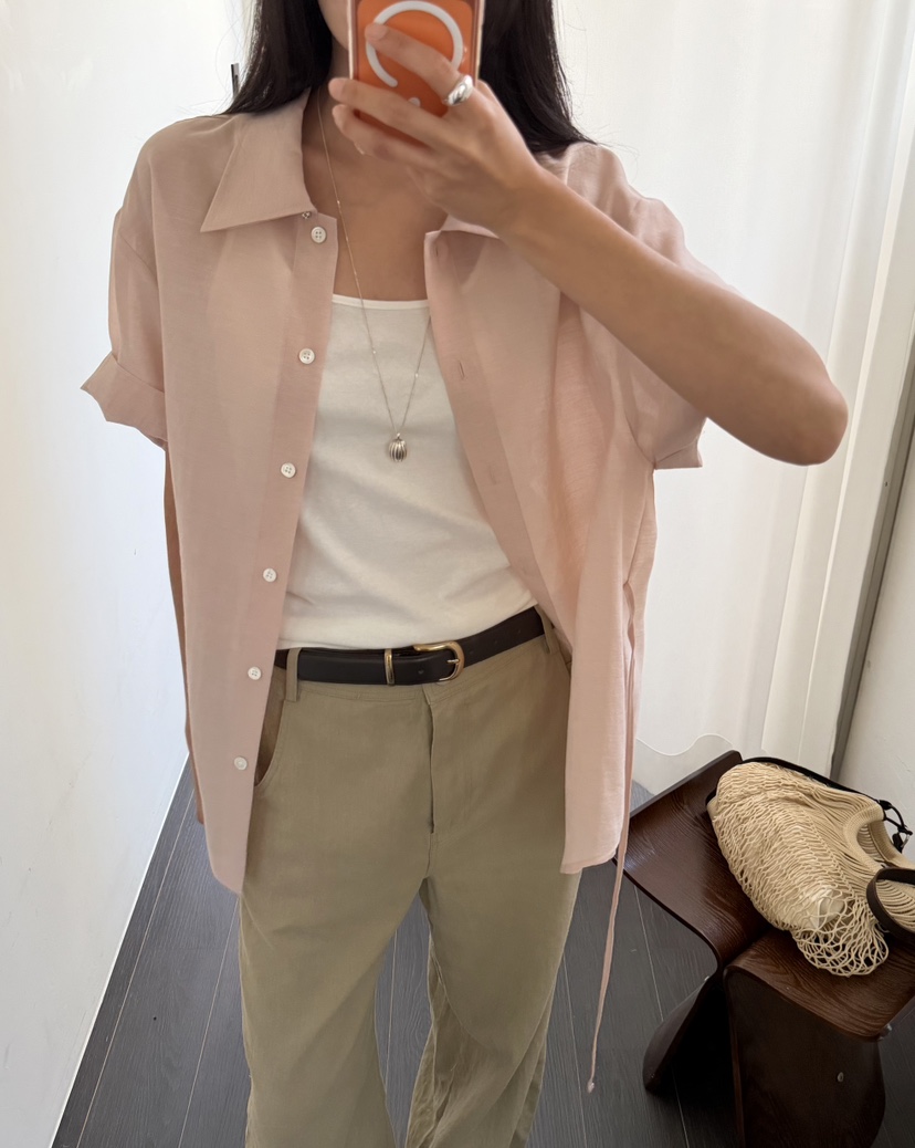 AMY GRACE-A韓國直郵女裝新款時尚26夏季休閑襯衫蕾絲衫AMY GRACE襯衫/蕾絲衫