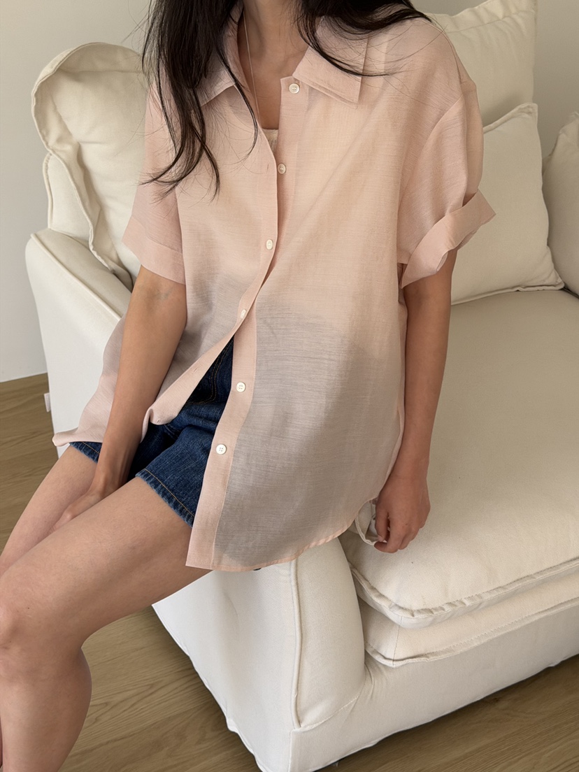 AMY GRACE-A韓國直郵女裝新款時尚26夏季休閑襯衫蕾絲衫AMY GRACE襯衫/蕾絲衫