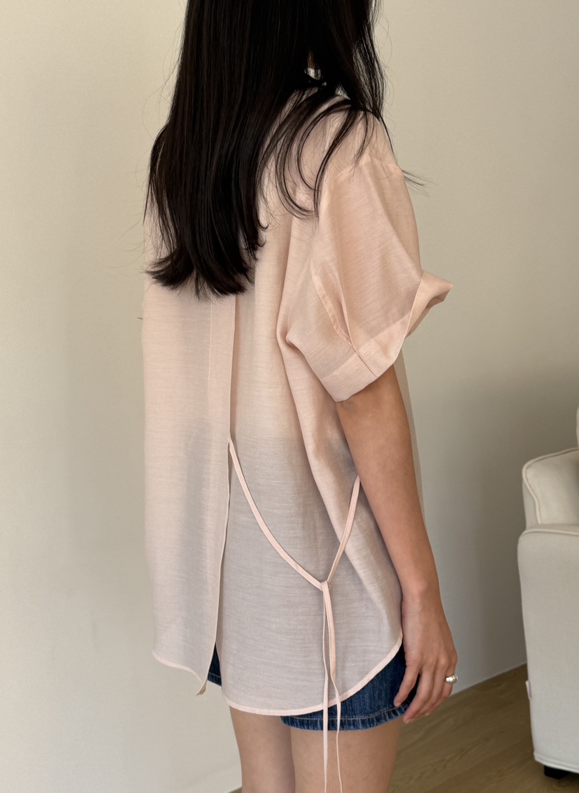 AMY GRACE-A韓國直郵女裝新款時尚26夏季休閑襯衫蕾絲衫AMY GRACE襯衫/蕾絲衫