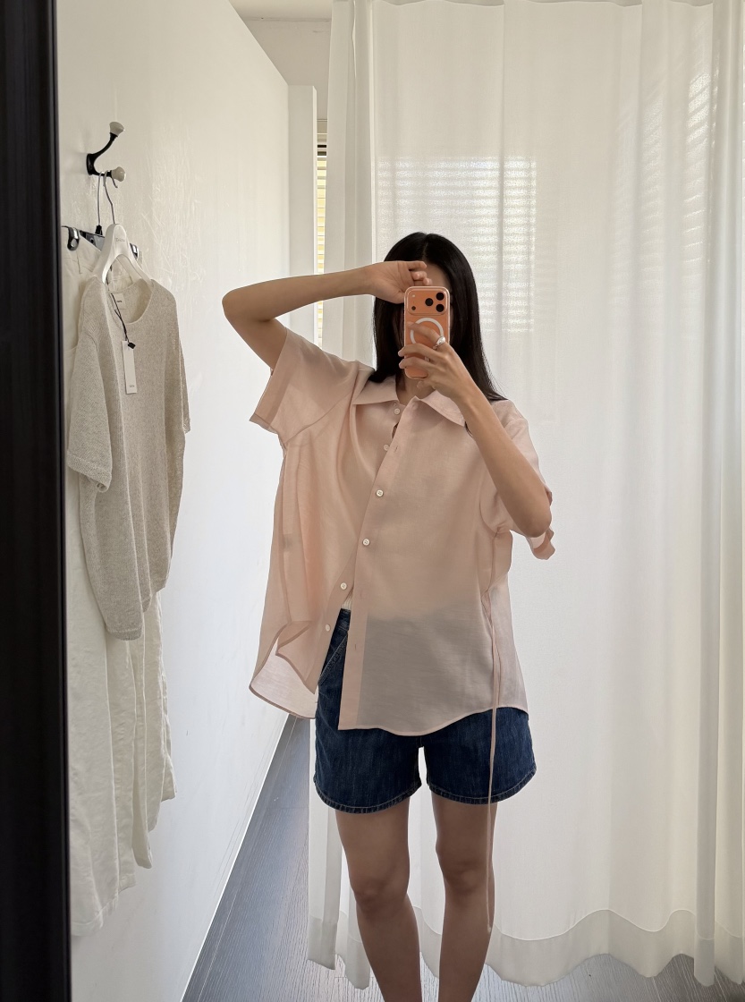AMY GRACE-A韓國直郵女裝新款時尚26夏季休閑襯衫蕾絲衫AMY GRACE襯衫/蕾絲衫