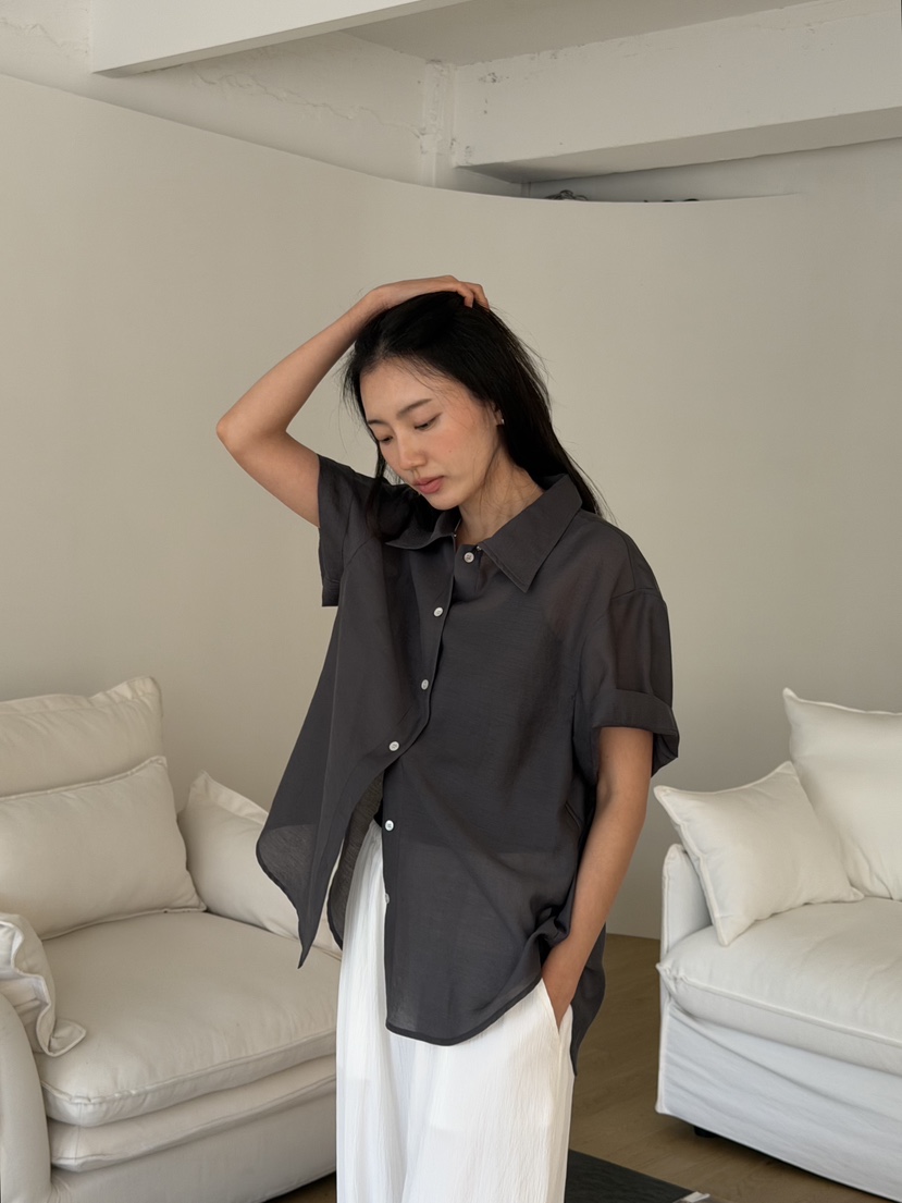 AMY GRACE-A韓國直郵女裝新款時尚26夏季休閑襯衫蕾絲衫AMY GRACE襯衫/蕾絲衫