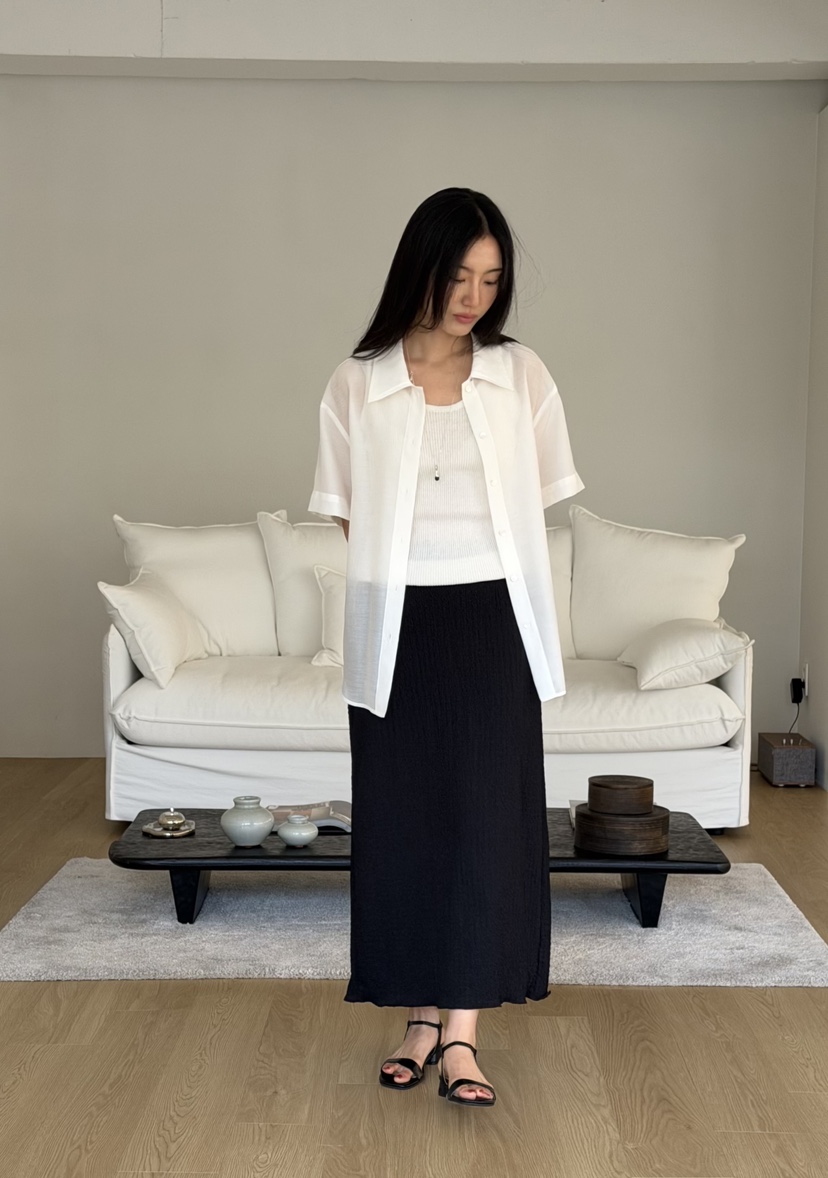 AMY GRACE-A韓國直郵女裝新款時尚26夏季休閑襯衫蕾絲衫AMY GRACE襯衫/蕾絲衫