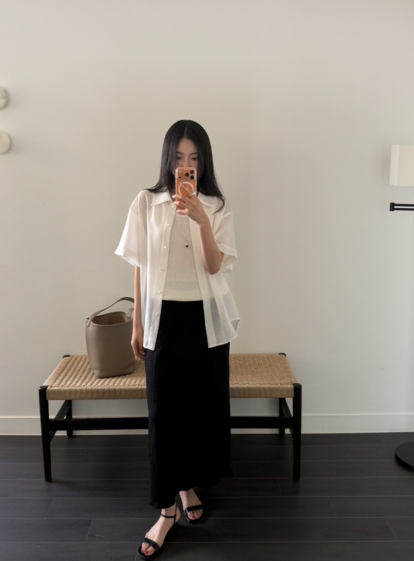 AMY GRACE-A韓國直郵女裝新款時尚26夏季休閑襯衫蕾絲衫AMY GRACE襯衫/蕾絲衫
