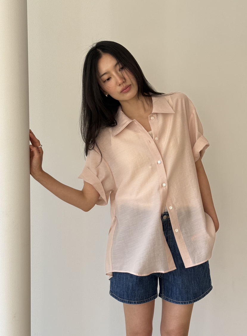 AMY GRACE-A韓國直郵女裝新款時尚26夏季休閑襯衫蕾絲衫AMY GRACE襯衫/蕾絲衫圖色1