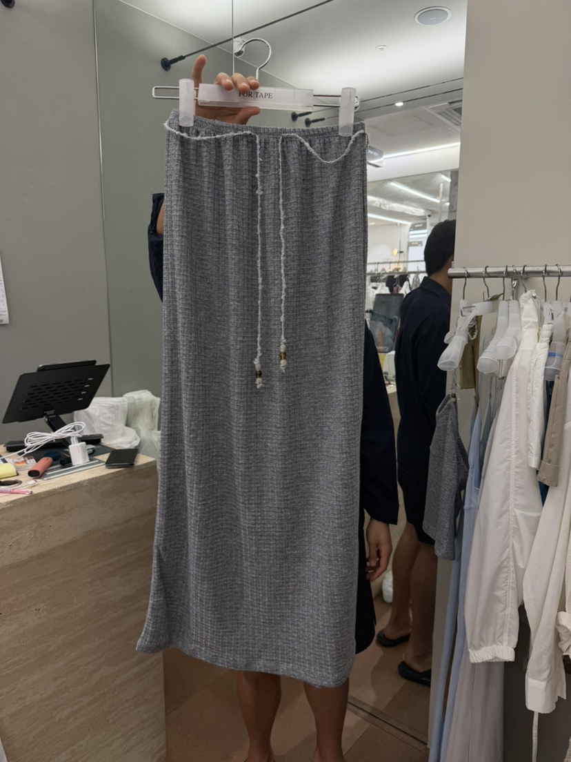FOR TAPE東大門實拍韓國女裝新款熱賣休閑職業長裙含腰繩FOR TAPE長裙圖色3