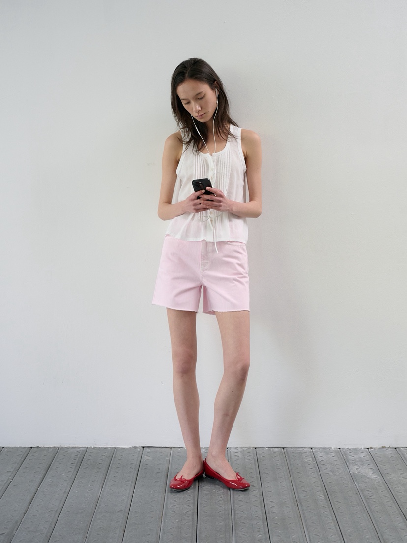 JEONG GAM STUDIOS韓國代購女士新款26夏季吊帶背心褶裥JEONG GAM STUDIOS吊帶/背心