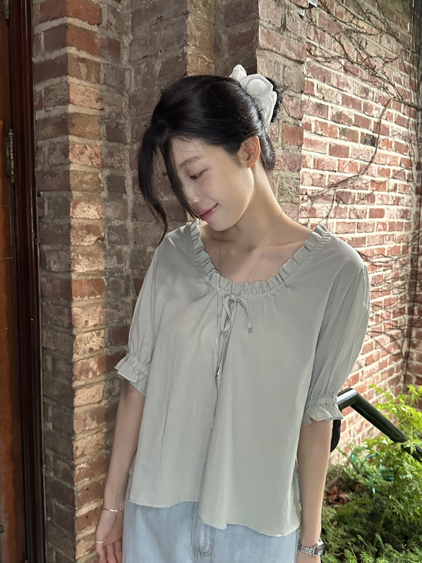 ERUME韓國東大門直郵女裝新款休閑職業推薦人氣襯衫蕾絲衫ERUME襯衫/蕾絲衫