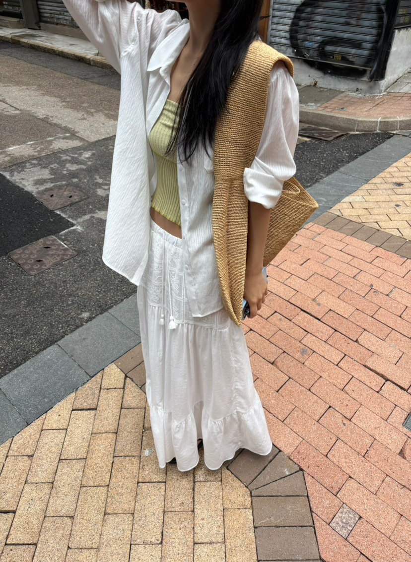 FOR TAPE韓國代購女士新品人氣休閑職業時尚推薦26夏季長裙FOR TAPE長裙