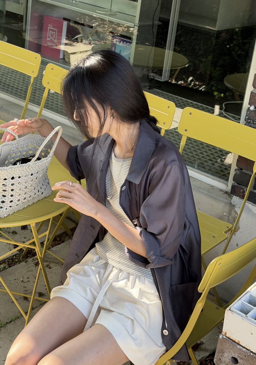 AMY GRACE-A韓國東大門直郵女裝新品熱賣時尚休閑夾克透明AMY GRACE夾克