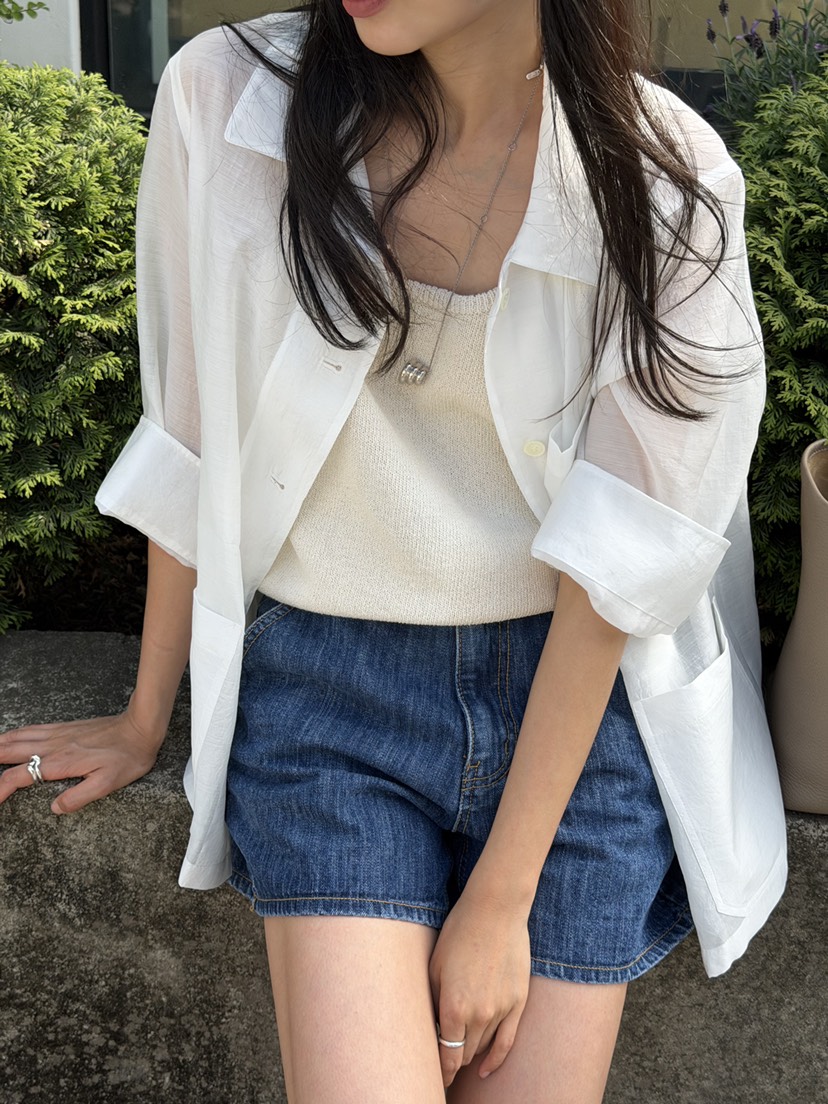 AMY GRACE-A韓國東大門直郵女裝新品熱賣時尚休閑夾克透明AMY GRACE夾克