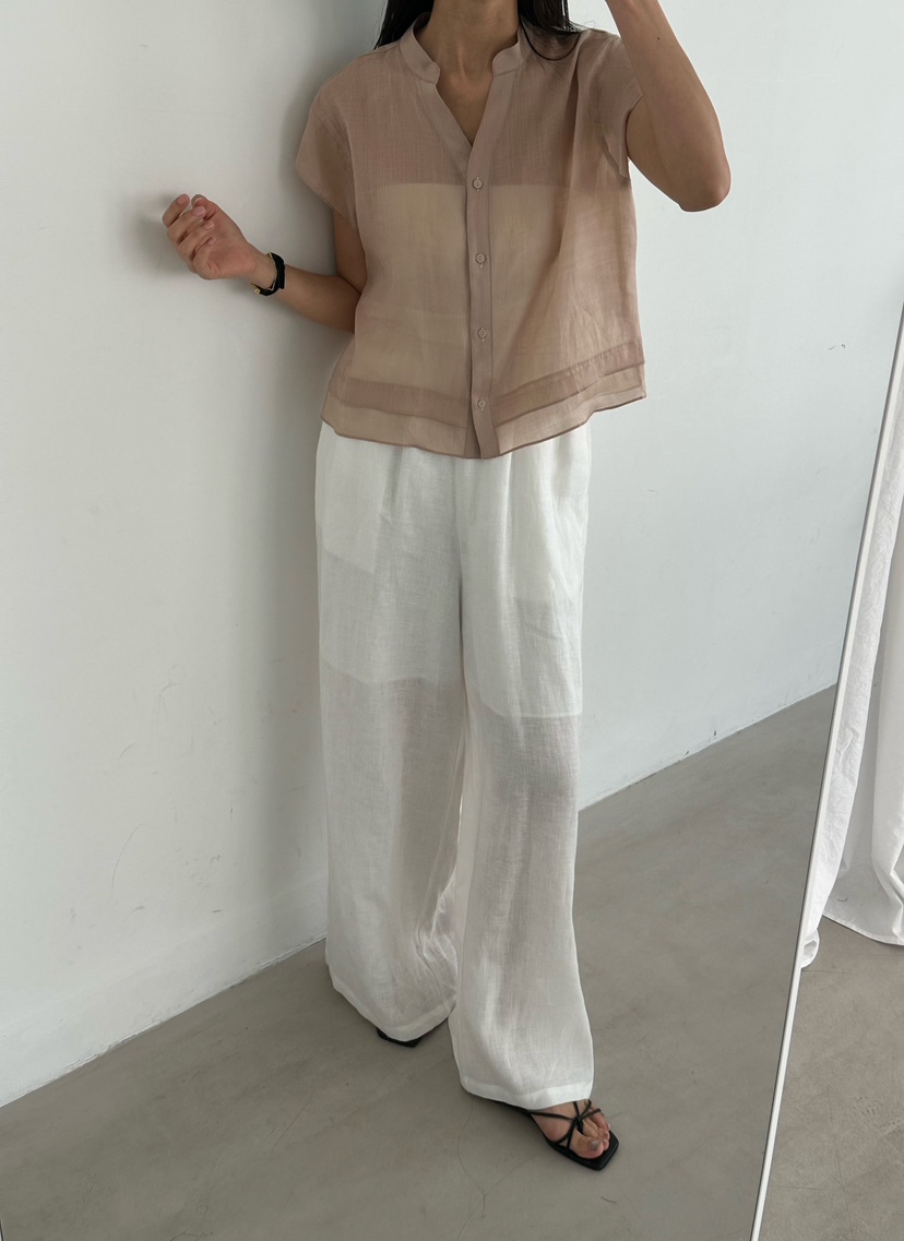 LE VASE韓國直郵實拍女裝新款推薦熱賣休閑26春夏襯衫蕾絲衫LE VASE襯衫/蕾絲衫