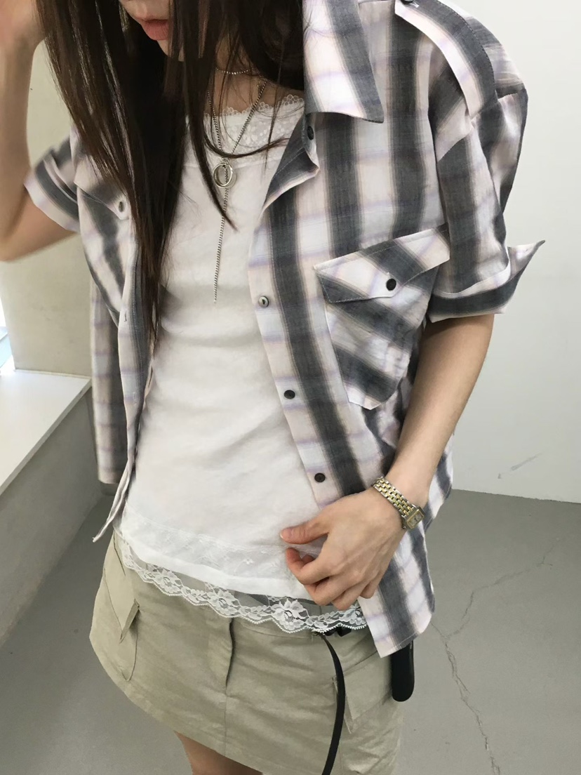 MINIMUZE韓國直郵女裝新品26春夏休閑26夏季推薦襯衫蕾絲衫MINIMUZE襯衫/蕾絲衫