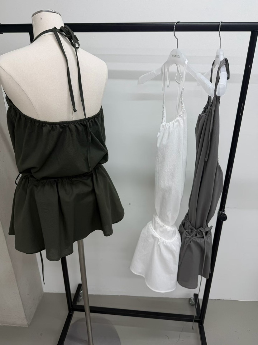 MINIMUZE韓國代購女裝新品熱賣休閑推薦26春夏連衣裙棉質無袖MINIMUZE連衣裙