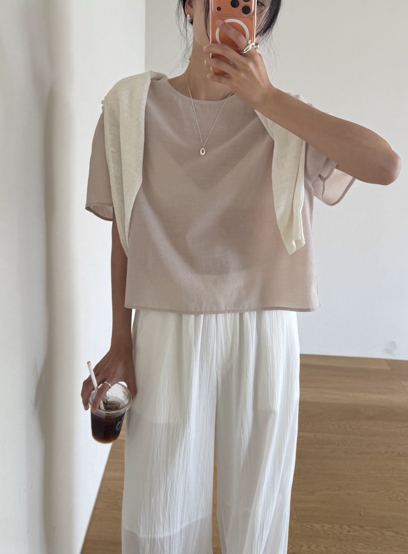AMY GRACE-A韓國直郵實拍女裝新款26夏季人氣襯衫蕾絲衫AMY GRACE襯衫/蕾絲衫