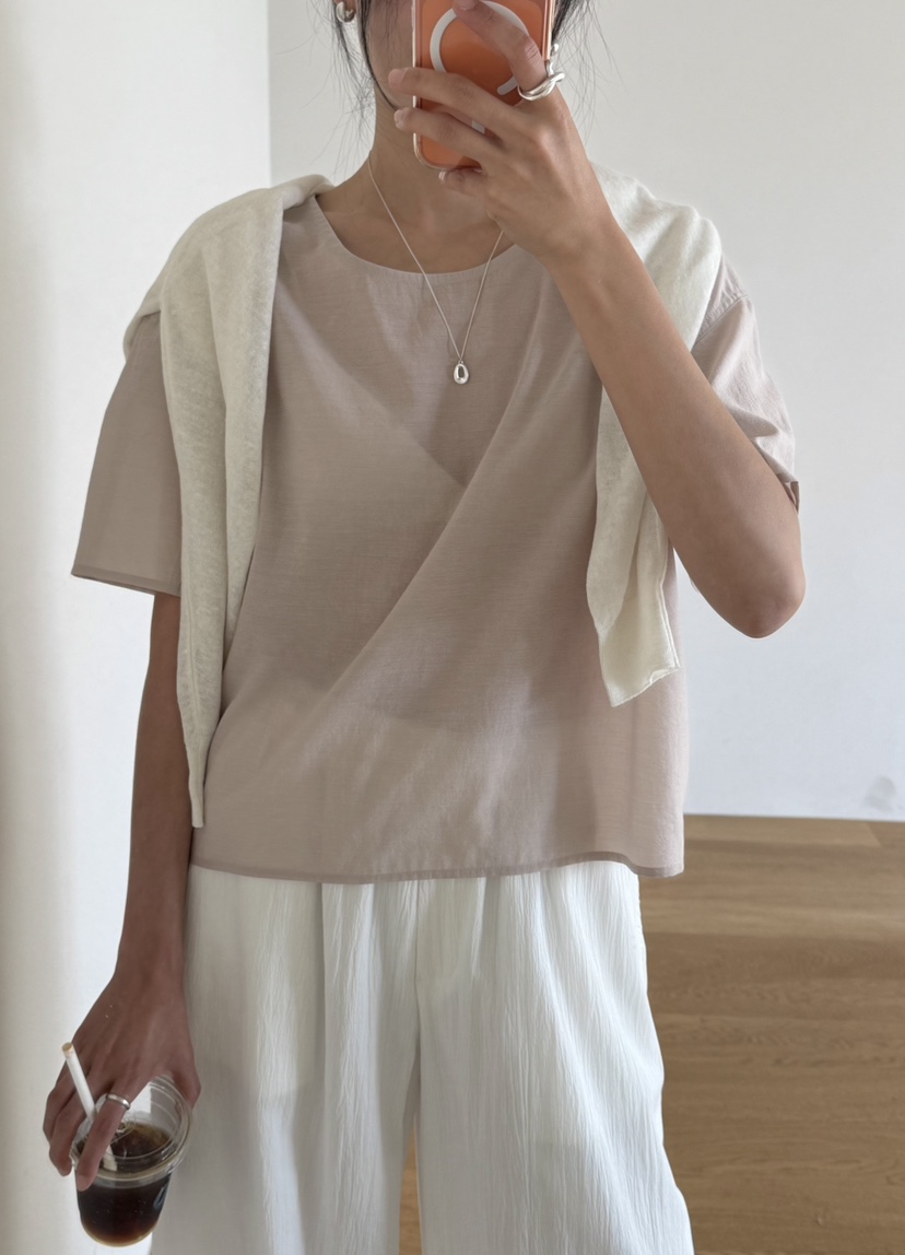 AMY GRACE-A韓國直郵實拍女裝新款26夏季人氣襯衫蕾絲衫AMY GRACE襯衫/蕾絲衫