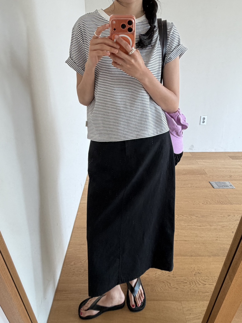 AMY GRACE-A韓國直郵女裝新款熱賣26春夏推薦26夏季T恤條紋AMY GRACET恤