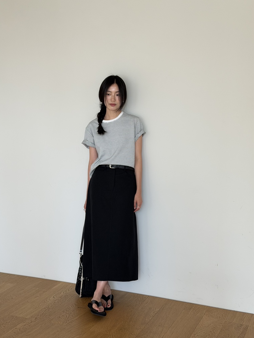 AMY GRACE-A韓國直郵女裝新款熱賣26春夏推薦26夏季T恤條紋AMY GRACET恤
