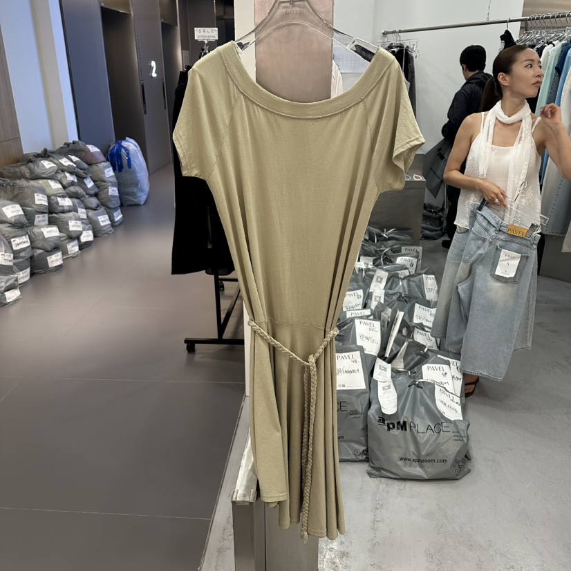 PAVEL東大門實拍韓國女裝新款人氣推薦26夏季連衣裙含腰繩PAVEL連衣裙圖色3