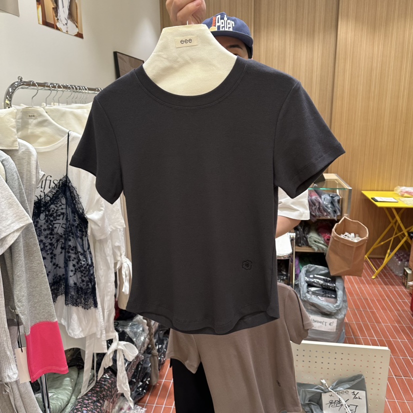 EEE韓國代購女裝新款時尚26春夏休閑推薦人氣26夏季職業T恤EEET恤圖色3