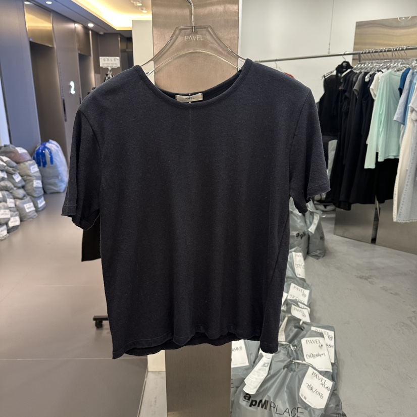PAVEL韓國代購女士新品休閑推薦熱賣26春夏時尚26夏季T恤亞麻PAVELT恤圖色2