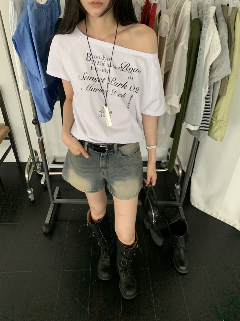 TRUE韓國直郵女裝新品時尚26春夏熱賣推薦休閑26夏季人氣T恤TRUET恤