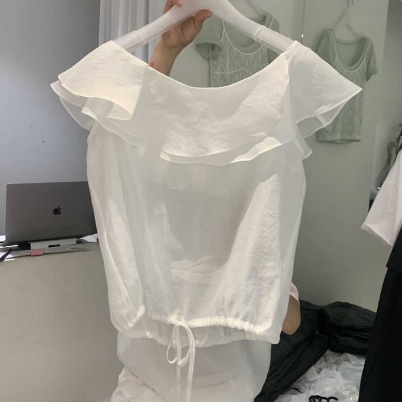AUBE韓國直郵女裝新款推薦26夏季休閑時尚襯衫蕾絲衫兩面穿AUBE襯衫/蕾絲衫圖色2
