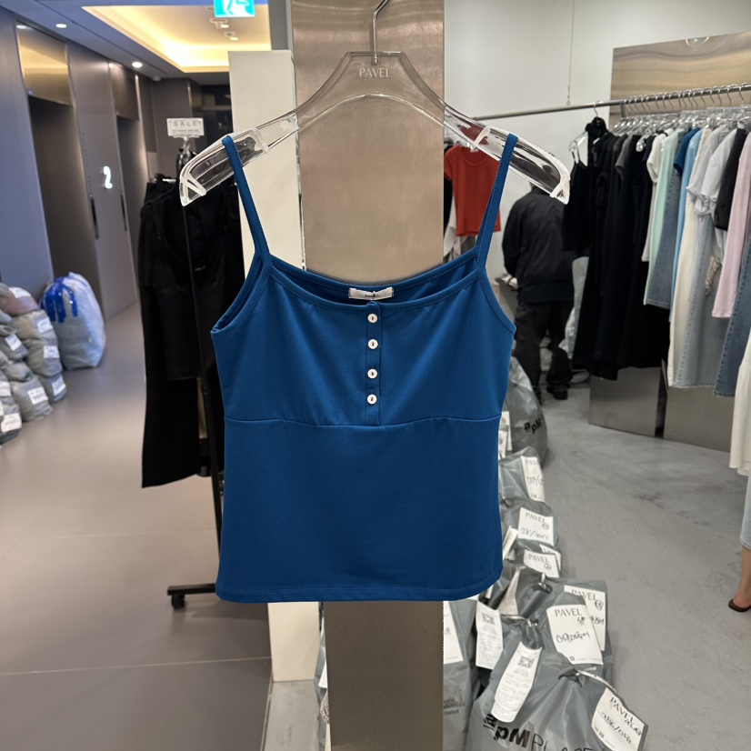 PAVEL韓國代購女裝新品推薦26春夏職業休閑吊帶背心無袖紐扣PAVEL吊帶/背心圖色5